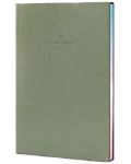 Σημειωματάριο Deli Explore Colors, 22246 A5, κίτρινο offset, 112 σελ , συνθετικό δέρμα, πράσινο χρώμα - 1t