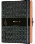 Σημειωματάριο Castelli Copper & Gold - Honeycomb Copper, 19 x 25 cm, με γραμμές - 1t