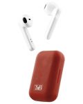 Ασύρματα ακουστικά με μικρόφωνο TNB - Shiny, TWS, κόκκινα/άσπρα - 1t