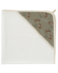 Βρεφική πετσέτα με ενσωματωμένη κουκούλα Fresk - Deer Olive, 75 x 75 cm - 1t