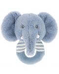 Βρεφική κουδουνίστρα Keel Toys Keeleco - Elephant, δαχτυλίδι, 14 cm - 1t