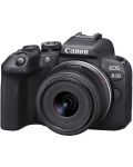 Φωτογραφική μηχανή Mirrorless Canon - EOS R10, RF-S 18-45 IS STM, Black - 1t