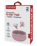 Ασύρματα ακουστικά ProMate - Lush Acoustic, TWS, ροζ/μπλε - 3t