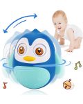 Κουδουνίστρα μωρού  Happy World - Roly Poly, Penguin 2, μπλε - 3t