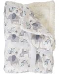 Βρεφική κουβέρτα Cangaroo - Shaggy, 75 x 105 cm, γκρι - 1t