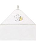 Βρεφική πετσέτα με κουκούλα Babyono - 85 х 85 cm, άσπρη - 2t