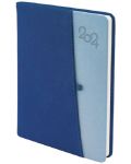 Σημειωματάριο Spree Canberra - Με τσέπη για GSM και στυλό, 168 φύλλα, μπλε, 2024 - 1t