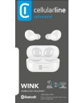 Ασύρματα ακουστικά Cellularline - Twink, TWS, άσπρα - 2t