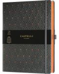 Σημειωματάριο Castelli Copper & Gold - Diamonds Copper, 19 x 25 cm, με γραμμές - 1t