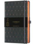 Σημειωματάριο Castelli Copper & Gold - Diamonds Copper, 9 x 14 cm, με γραμμές - 1t