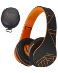 Ασύρματα ακουστικά PowerLocus - P2, μαύρα/πορτοκαλί - 5t