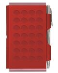 Σημειωματάριο Troika Flip Notes - Red Scale, με μεταλλική θήκη και στυλό - 1t