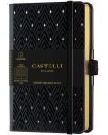 Σημειωματάριο Castelli Copper & Gold - Diamonds Gold, 9 x 14 cm, με γραμμές - 1t