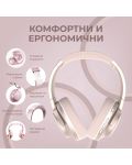Ασύρματα ακουστικά PowerLocus - MoonFly, ANC, ροζ - 3t