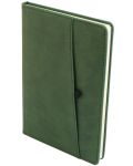 Σημειωματάριο Spree - Με τσέπη για GSM και στυλό, 112 φύλλα, πράσινο - 1t