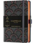 Σημειωματάριο Castelli Copper & Gold - Art Deco Copper, 9 x 14 cm, λευκά φύλλα - 1t