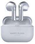 Ασύρματα ακουστικά  Happy Plugs - Hope, TWS,ασημί - 1t