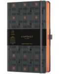 Σημειωματάριο Castelli Copper & Gold - Weaving Copper, 13 x 21 cm, με γραμμές - 1t