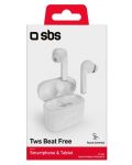 Ασύρματα ακουστικά SBS - Beat Free, TWS, λευκό - 3t