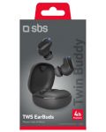 Ασύρματα ακουστικά SBS - Twin Buddy, TWS, μαύρο - 4t