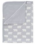 Βρεφική κουβέρτα από οργανικό βαμβάκι Fresk - Polar bear, 80 х 100 cm  - 1t