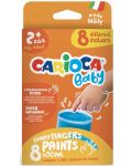 Χρώματα για δαχτυλογραφία Carioca Baby - 8 χρώματα, 50ml - 1t
