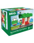 Ξύλινο παιχνίδι Brio World - Σιδηροδρομική πλατφόρμα, με ηχητικό εφέ - 2t