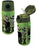 Μπουκάλι νερού Graffiti T-Rex - Με καλαμάκι, 500 ml - 1t