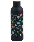 Μπουκάλι νερού  Uwear - Minecraft Icon Black, 500 ml - 1t