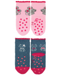Κάλτσες ερπυσμού Sterntaler - Ποντίκι και γάτα, μέγεθος 21/22, 18-24 μηνών, 2 ζευγάρια - 2t