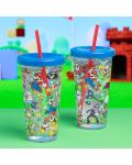 Κούπα  με καλαμάκι  Paladone Games: Super Mario Bros. - Adventures - 3t