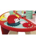 Ξύλινο παιχνίδι Janod - Τραπέζι με 4 ζώνες παιχνιδιού, μωρά ζωάκια του Δάσους - 3t