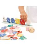 Ξύλινο παιχνίδι διαλογής  Janod - Σχήματα, μεγέθη και χρώματα, Πουλιά - 4t