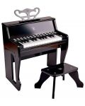 Ξύλινο ηλεκτρονικό πιάνο με σκαμπό Hape, μαύρο - 1t