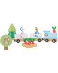 Ξύλινο σετ παιχνιδιού Orange Tree Toys Peter Rabbit - Τρένο με ράγες και φιγούρες - 4t