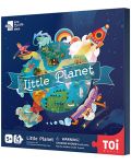 Ξύλινο παζλ Toi World - Μικρός πλανήτης, 74 κομμάτια - 1t