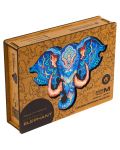 Ξύλινο παζλ Unidragon 194 κομματιών - Ελέφαντας (μέγεθος Μ) - 1t