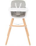 Ξύλινη καρέκλα φαγητού  KikkaBoo - Woody, Γκρί - 2t