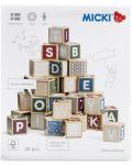 Ξύλινοι κύβοι Micki Pippi - Γράμματα και Αριθμοί - 6t