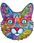 Ξύλινο παζλ Unidragon 300 τεμαχίων- Εντυπωσιακή γάτα (μέγεθος KS) - 4t