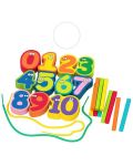 Ξύλινο σετ Acool Toy - Χρωματιστά νούμερα και μπαστούνια - 2t