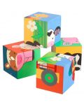 Ξύλινοι κύβοι Orange Tree Toys - Ζώα φάρμας - 3t