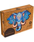 Ξύλινο παζλ Unidragon 299 κομματιών - Ελέφαντας (μέγεθος KS) - 1t