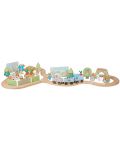 Ξύλινο σετ παιχνιδιού Orange Tree Toys Peter Rabbit - Τρένο με ράγες και φιγούρες - 2t