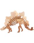 Ξύλινο τρισδιάστατο παζλ Johntoy - Δεινόσαυροι, 4 τύπων - 1t