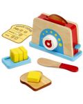 Ξύλινο σετ Melissa & Doug - Τοστιέρα για ψωμί και βούτυρο - 1t