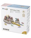 Ξύλινη τούρτα Viga PolarB - Με κεριά και αριθμούς - 3t