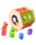 Ξύλινο παιχνίδι Acool Toy - Εξαγωνικός διαλογέας με ρολόι - 4t