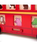Ξύλινο παιχνίδι ταξινόμησης Bigjigs - Λεωφορείο με ζώα - 4t