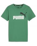Παιδικό μπλουζάκι Puma - Essentials+ Two-Tone Logo, πράσινο - 1t